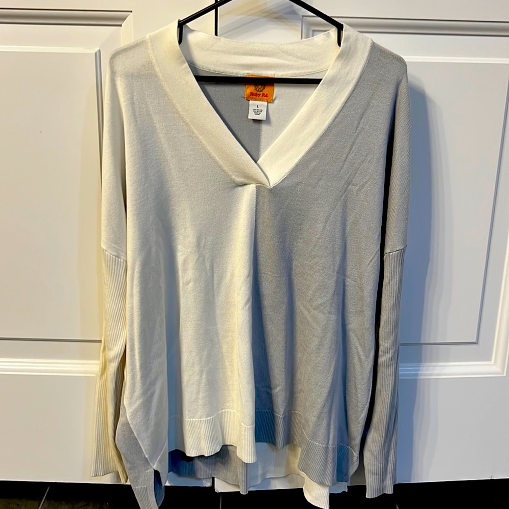 Colorblock Henley Sweater